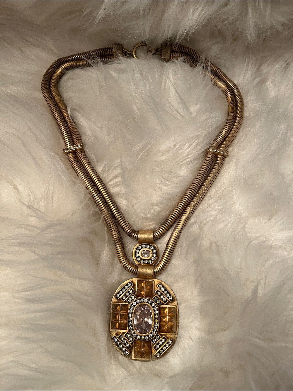 Juicy Couture Gold Statement Pendant Necklace - Elegant Women's Jewelry